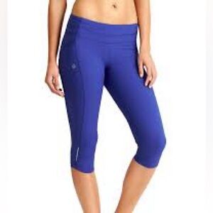 *SOLD* Athleta | Dobby Be Free Knicker Activewear Leggings Size XS Cobalt Blue